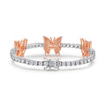 Moissanite Bracelet in Platinum-Plated 925 Sterling Silver – Minimalist Luxury Diamond-Look Jewelry with GRA Certificate