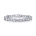 Large Gravitational Pull - A Fashionable And Light Luxury Jewelry Silver Bracelet Set With Top-quality Moissanite, S925 Silver-plated Platinum