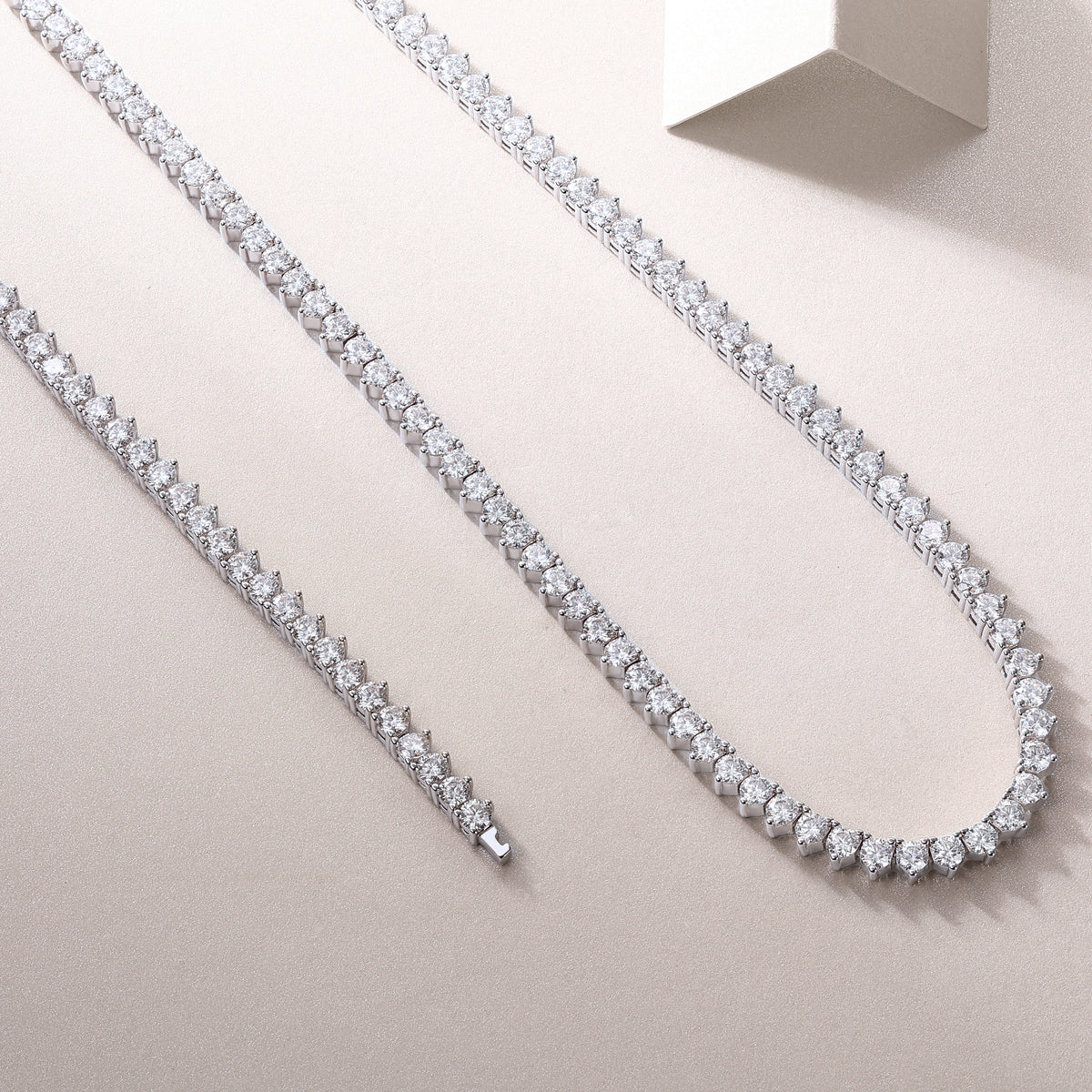Solitude Moissanite Necklace  925 Sterling Silver Platinum Plated Luxury Pendant Necklace with GRA Certificate