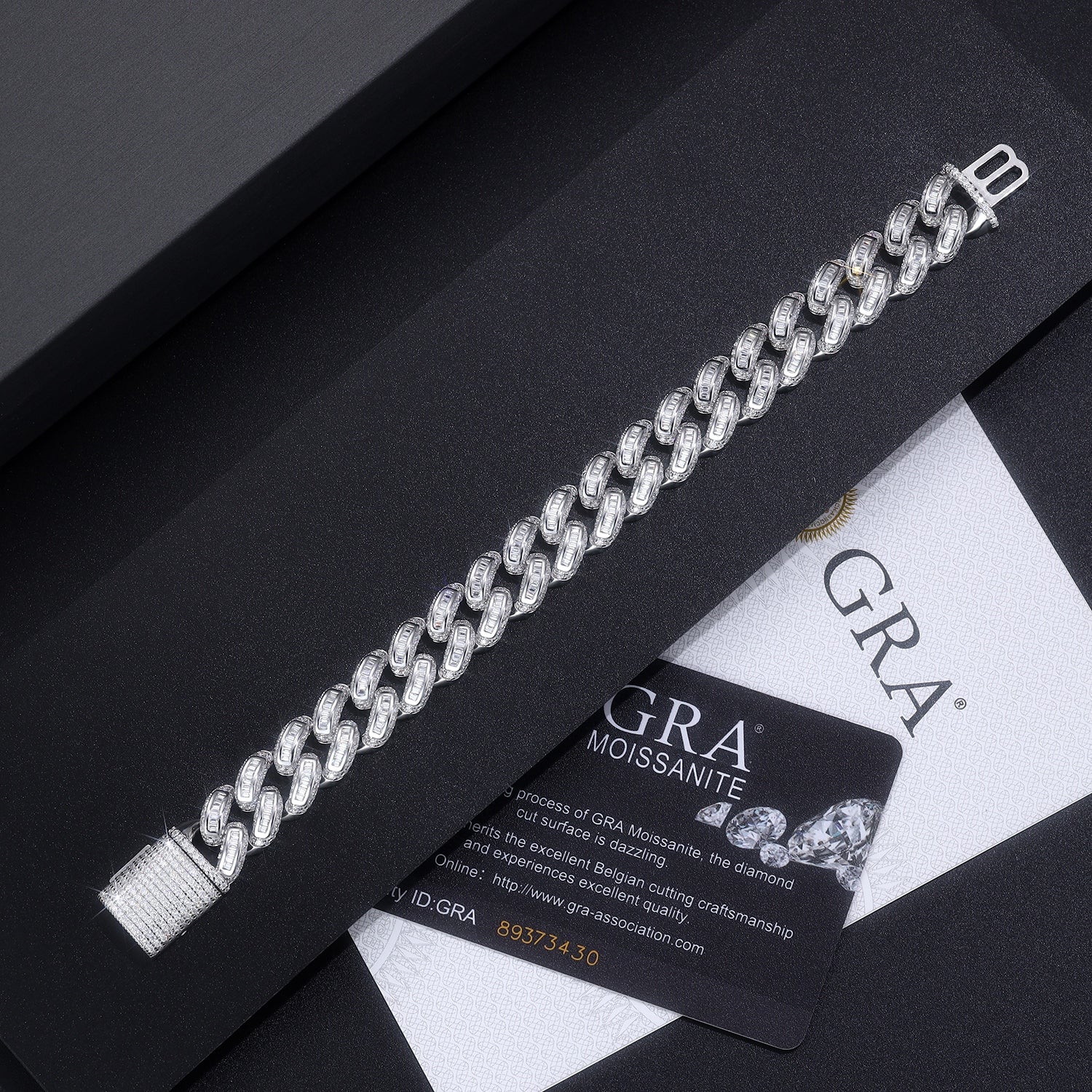 Moissanite Bracelet 925 Sterling Silver Platinum Plated Luxury Minimalist Bracelet for Women with GRA Certificate