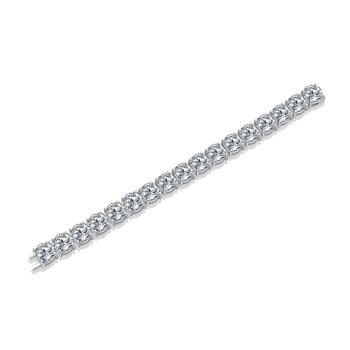 Moissanite Bracelet 5 Carat 925 Sterling Silver Platinum Plated Luxury Statement Bracelet for Women GRA Certified
