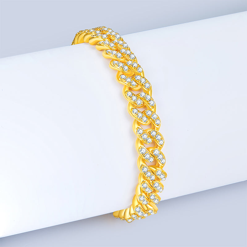 Light Of Faith - A Fashionable And Light Luxury Jewelry Silver Bracelet And Bracelet Set With Top-quality Moissanite, S925 Silver Plated Platinum