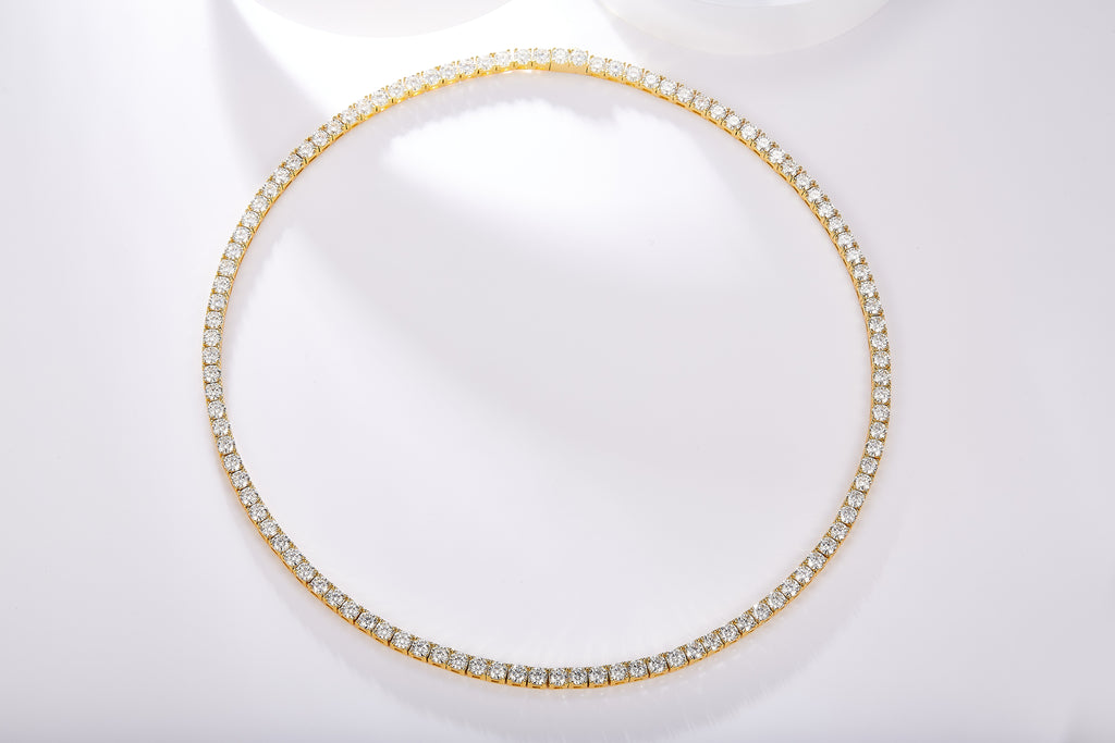 Endless Starry River - A Luxurious And Fashionable Light Luxury Jewelry Necklace Pendant Set With Top-quality Moissanite, S925 Silver-plated Platinum.