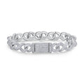 Platinum Plated 925 Sterling Silver Moissanite Bracelet GRA certificate
