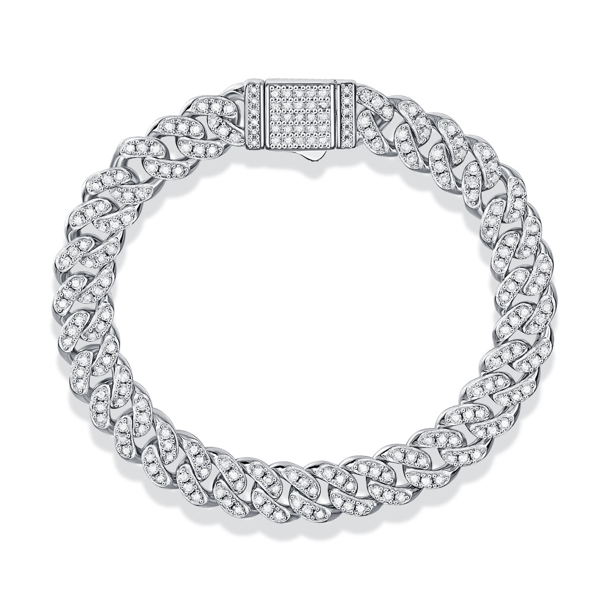 Light Of Faith - A Fashionable And Light Luxury Jewelry Silver Bracelet And Bracelet Set With Top-quality Moissanite, S925 Silver Plated Platinum