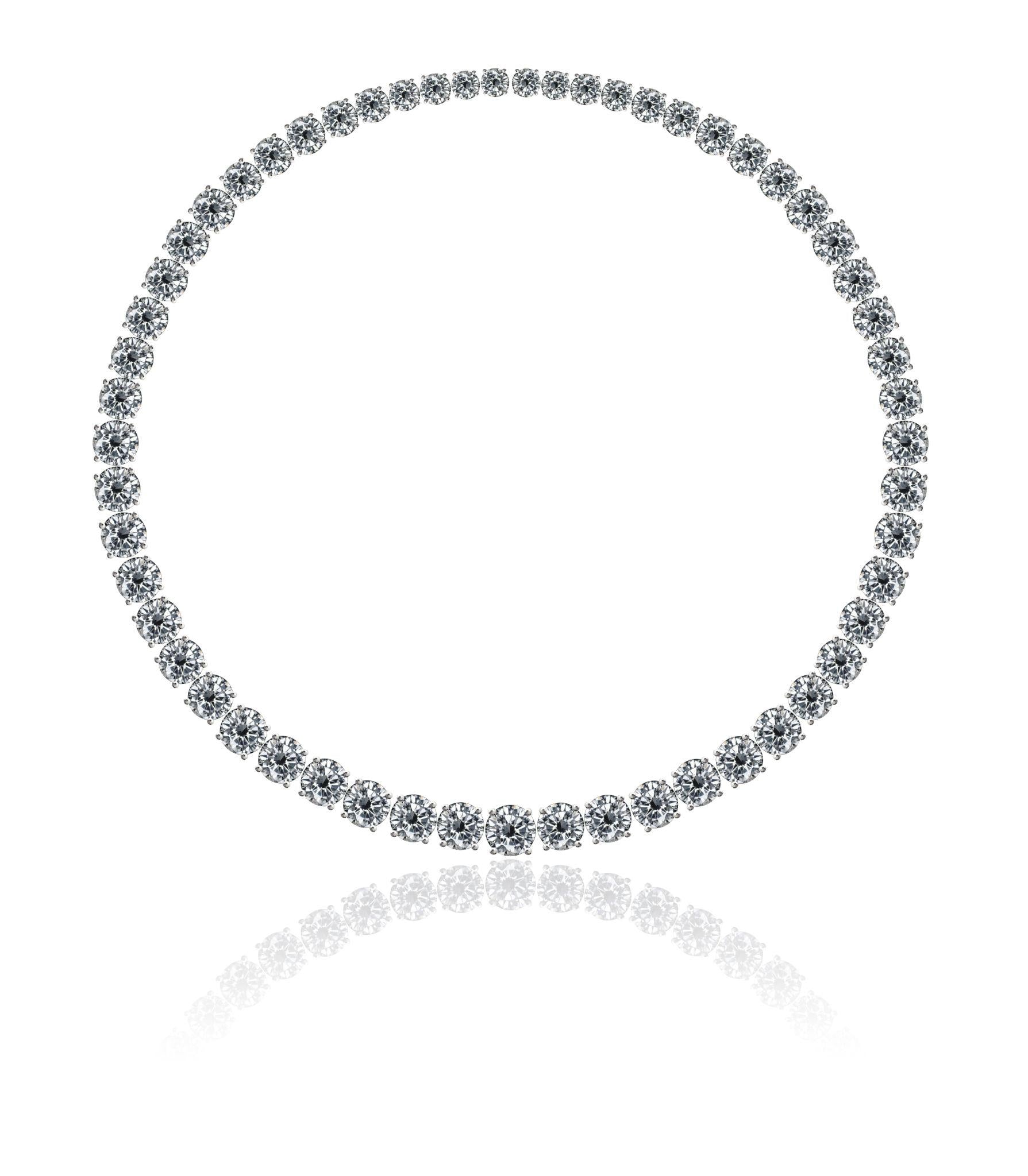 Endless Starry River Moissanite Necklace 925 Sterling Silver Platinum Plated Luxury Pendant Necklace for Women GRA Certified