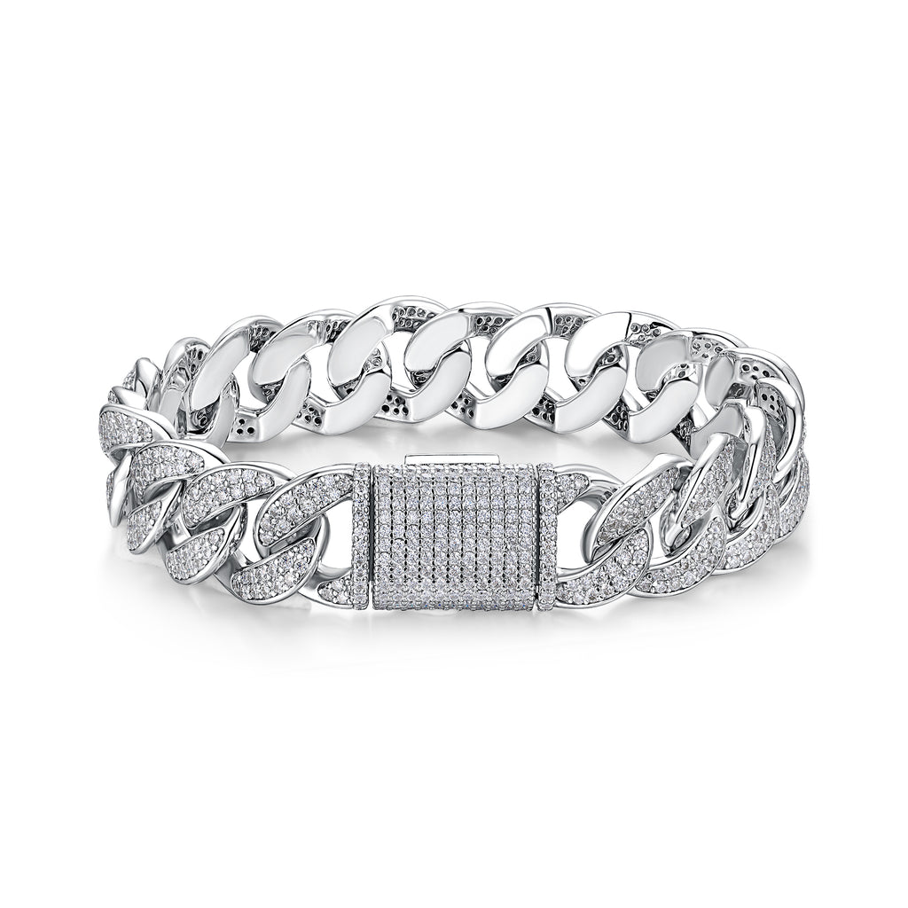 Minimalist Moissanite Bracelet 925 Sterling Silver Platinum Plated Luxury Bracelet with GRA Certificate