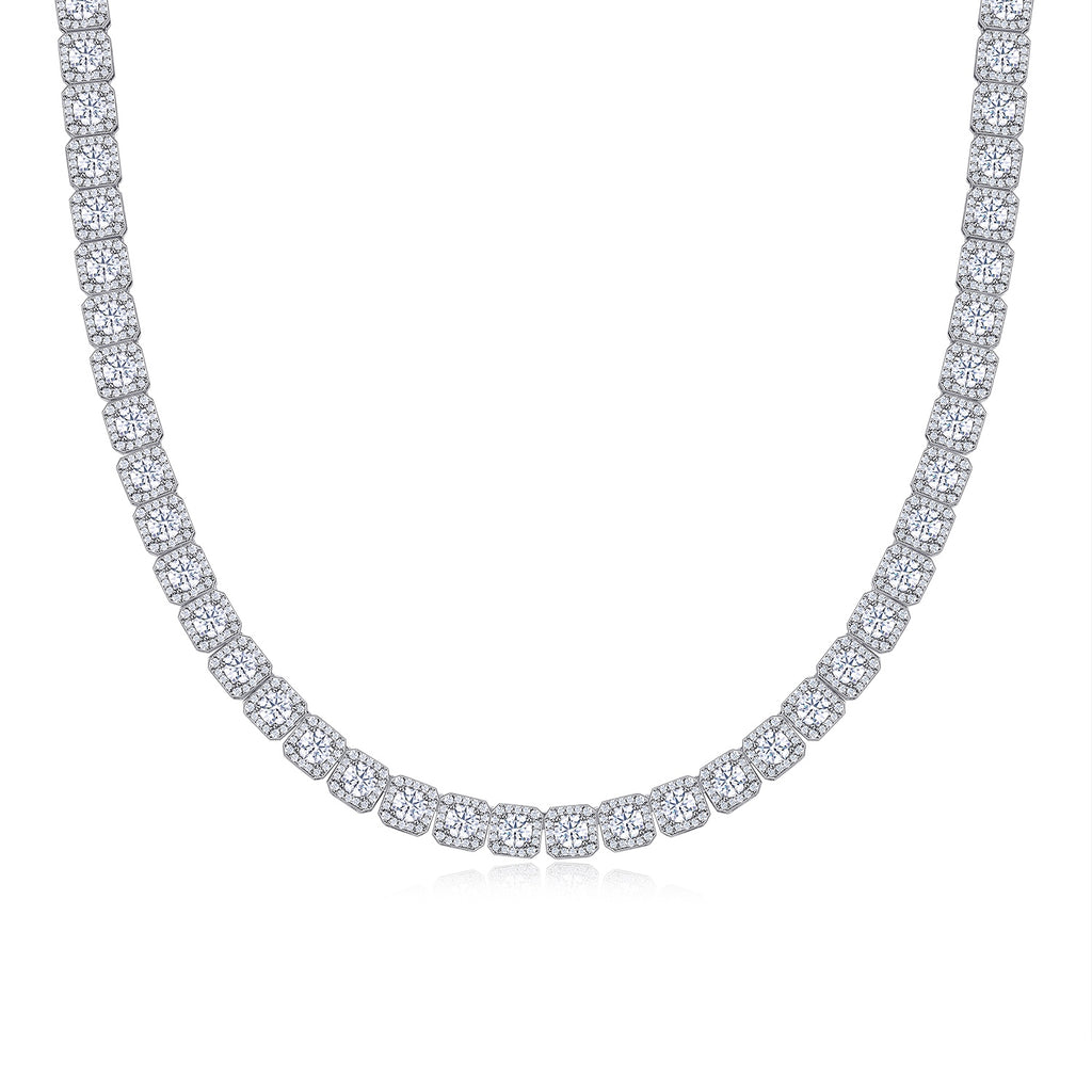 Romantic Gravity Moissanite Necklace Pendant Set Platinum Plated 925 Sterling Silver Adjustable Chain Luxury GRA Certified Jewelry