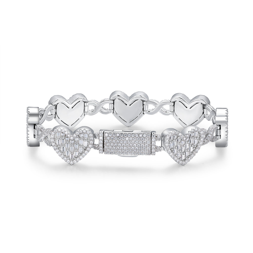 Minimalist Moissanite Bracelet 925 Sterling Silver Platinum Plated Luxury Elegant Bracelet with GRA Certificate
