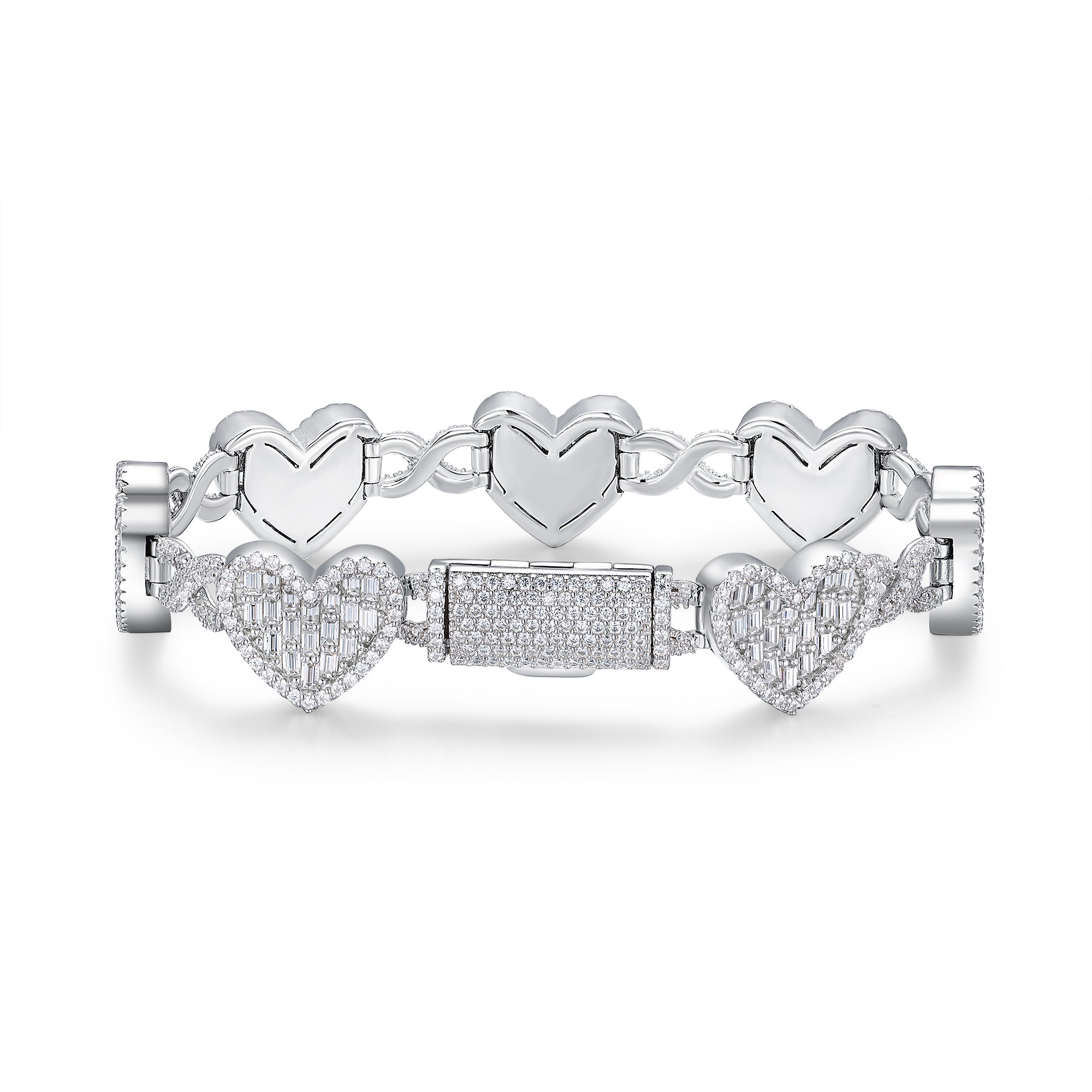 Minimalist Moissanite Bracelet 925 Sterling Silver Platinum Plated Luxury Elegant Bracelet with GRA Certificate