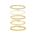 Moissanite Quintette Silver Bracelet Set — Nova