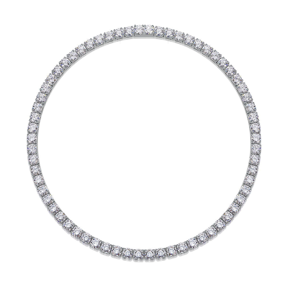 Endless Starry River Moissanite Necklace 925 Sterling Silver Platinum Plated Luxury Pendant Necklace for Women GRA Certified