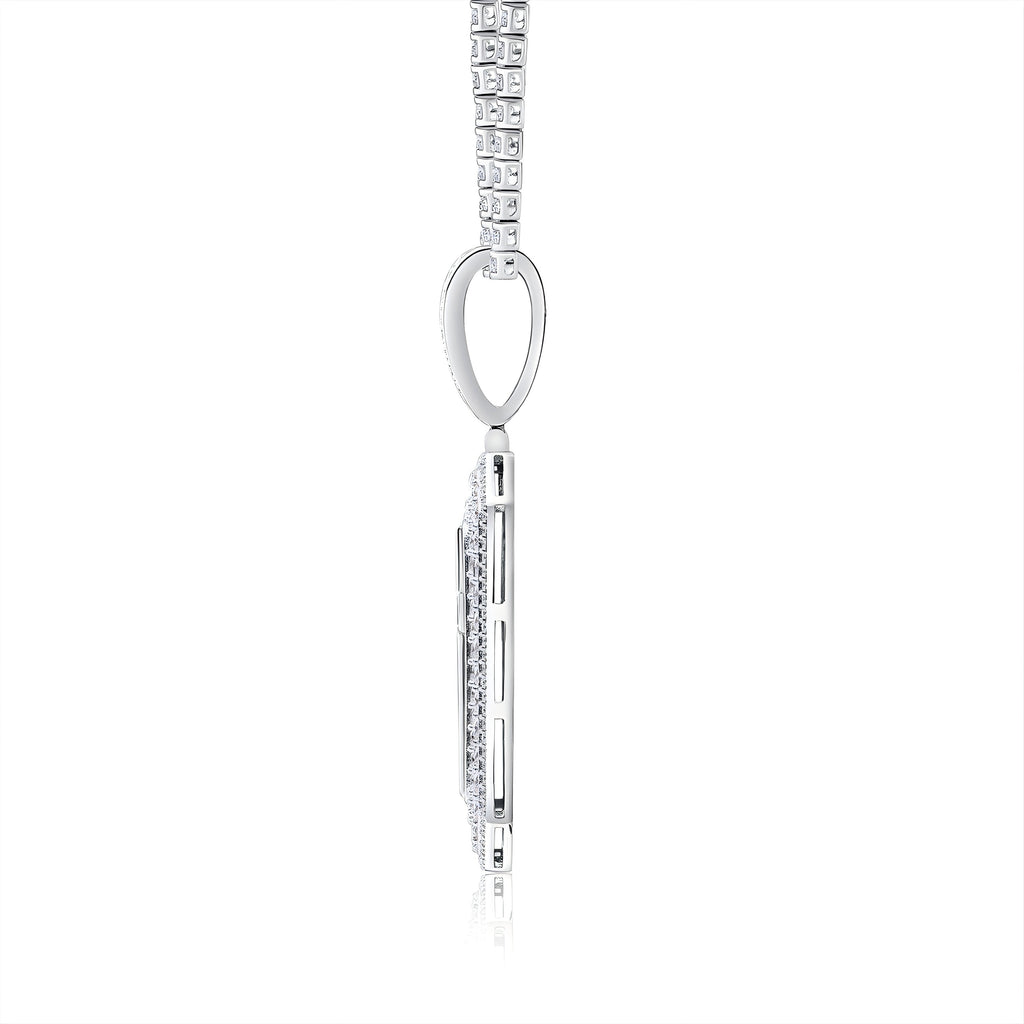 The Light Of Belief - A Fashionable And Trendy Necklace Pendant Set With Top-quality Moissanite S925 And Silver Plated With Platinum Can Be Tested With A Diamond Pen