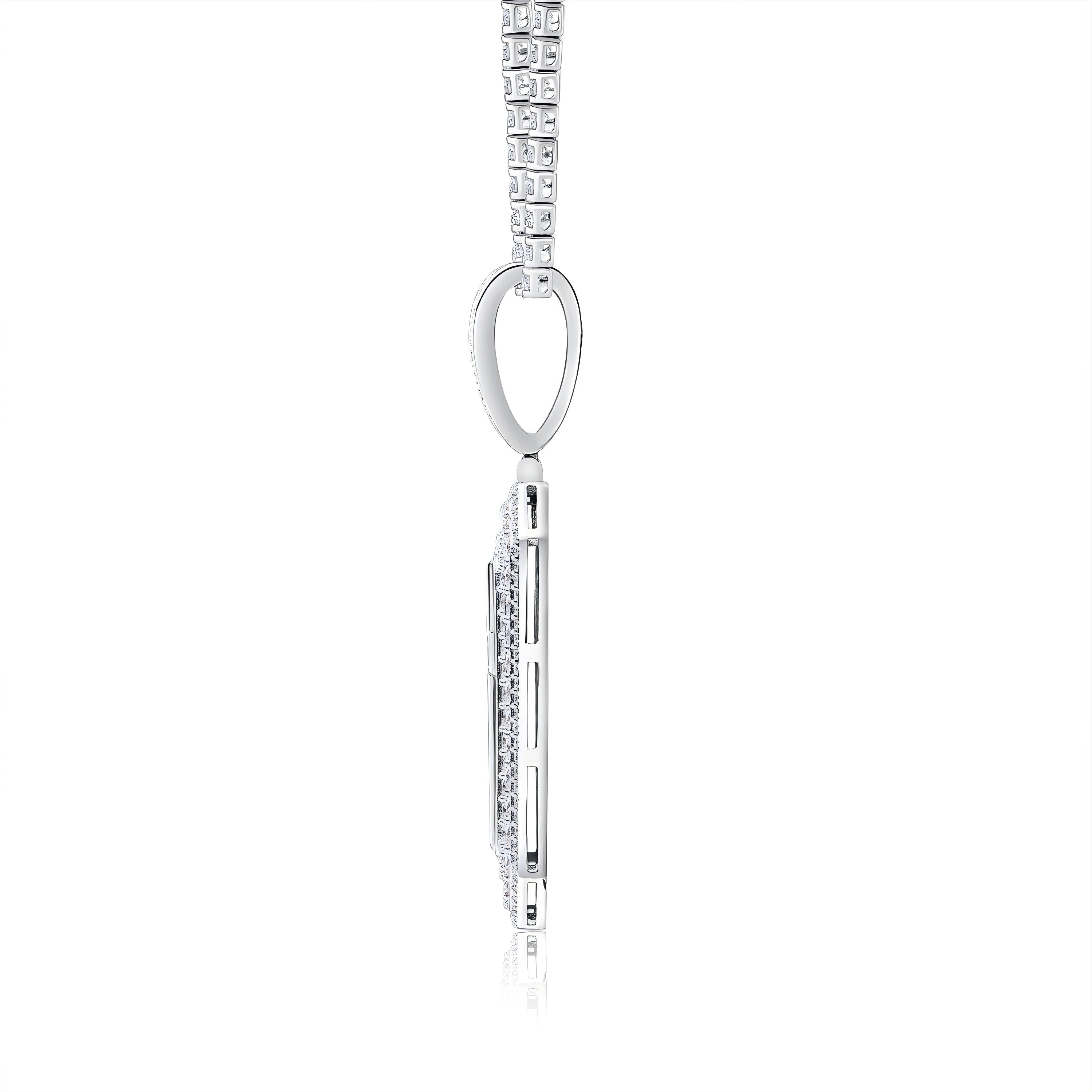 The Light Of Belief - A Fashionable And Trendy Necklace Pendant Set With Top-quality Moissanite S925 And Silver Plated With Platinum Can Be Tested With A Diamond Pen