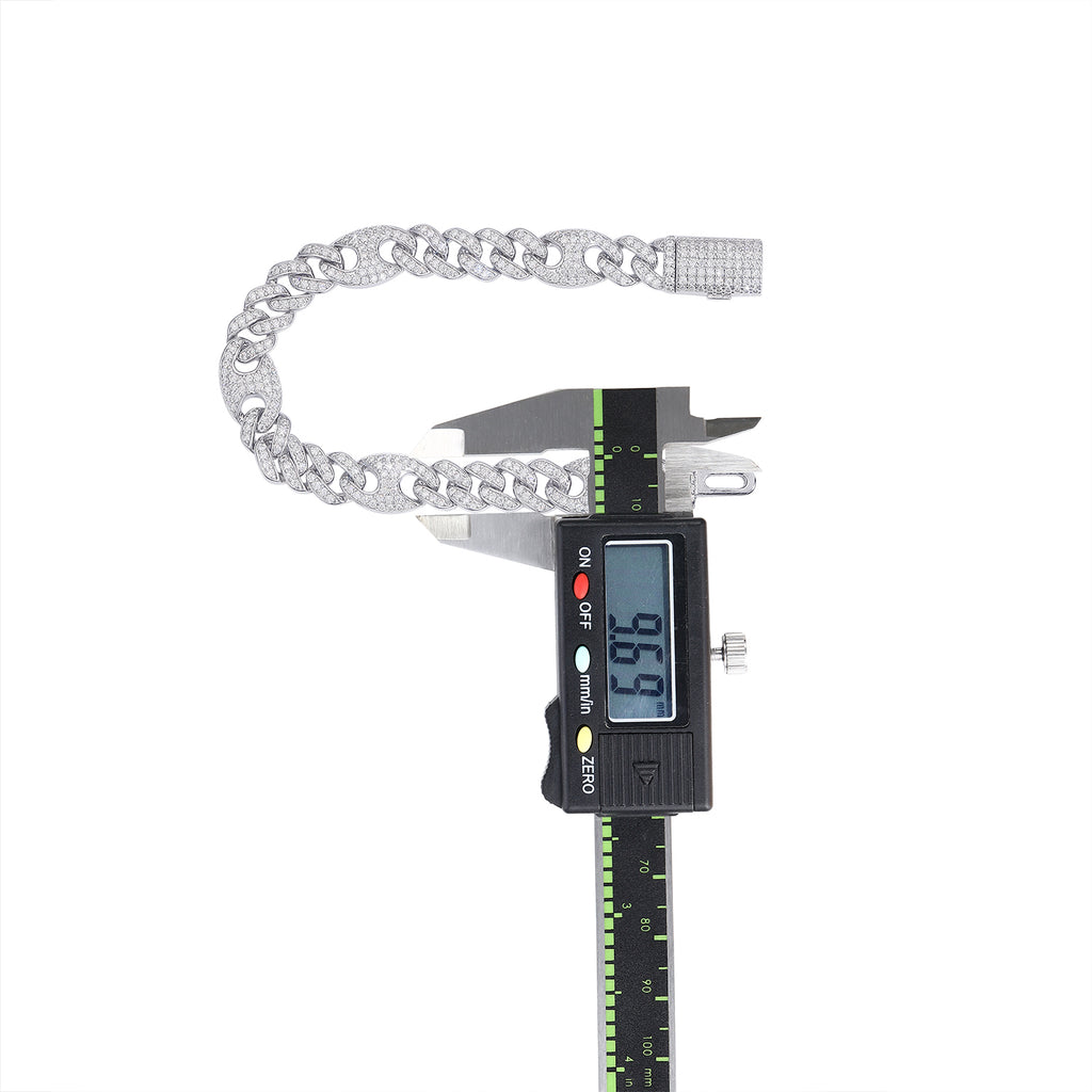 Set With Top-quality Moissanite, This Luxurious And Fashionable Light Luxury Jewelry Silver Bracelet Is Made Of S925 Silver Electroplated With Platinum