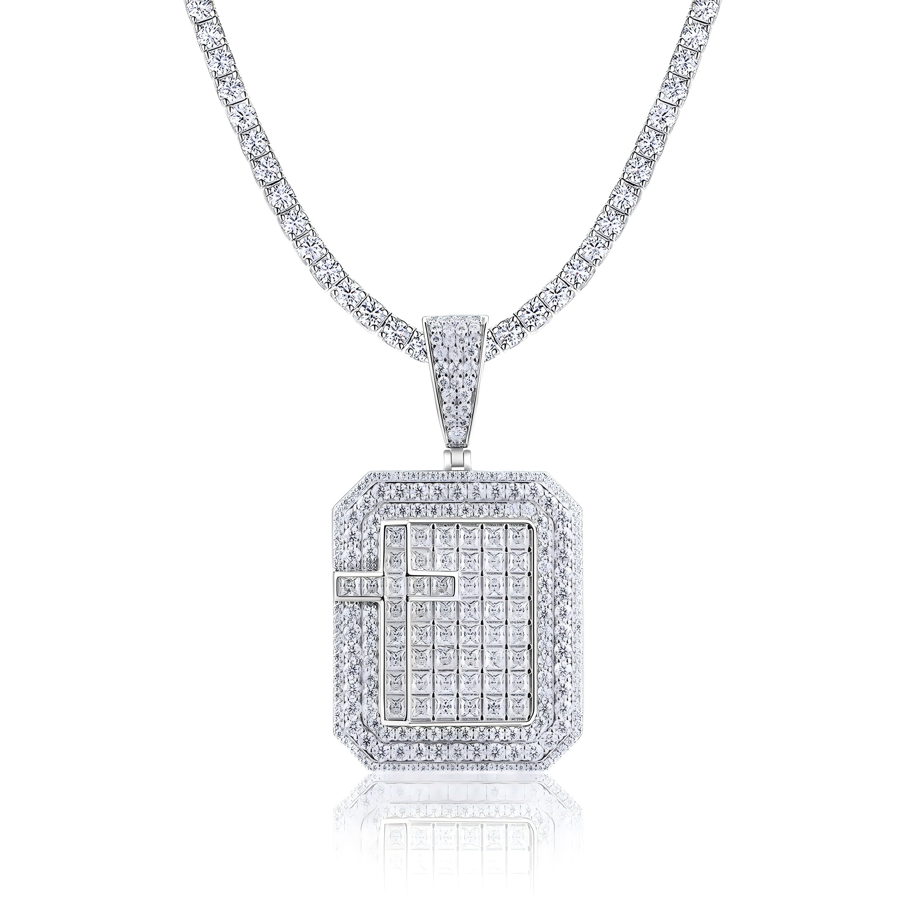 The Light Of Belief - A Fashionable And Trendy Necklace Pendant Set With Top-quality Moissanite S925 And Silver Plated With Platinum Can Be Tested With A Diamond Pen