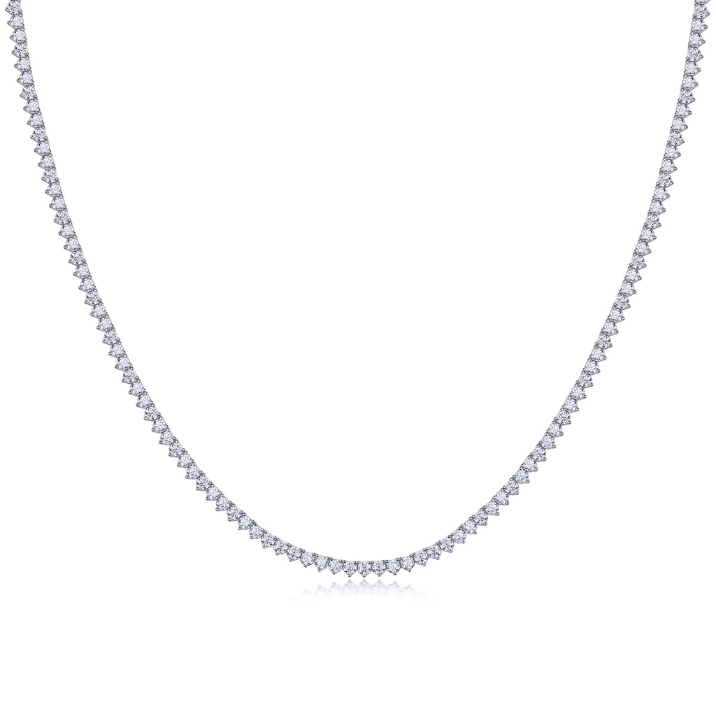 Solitude Moissanite Necklace  925 Sterling Silver Platinum Plated Luxury Pendant Necklace with GRA Certificate