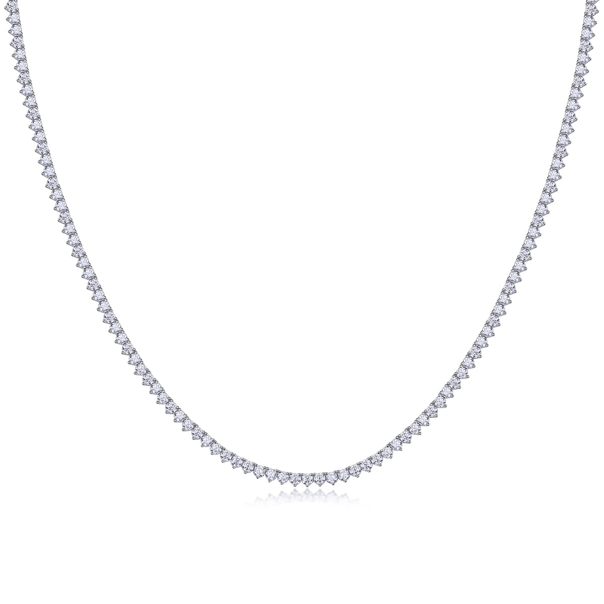 Solitude Moissanite Necklace  925 Sterling Silver Platinum Plated Luxury Pendant Necklace with GRA Certificate