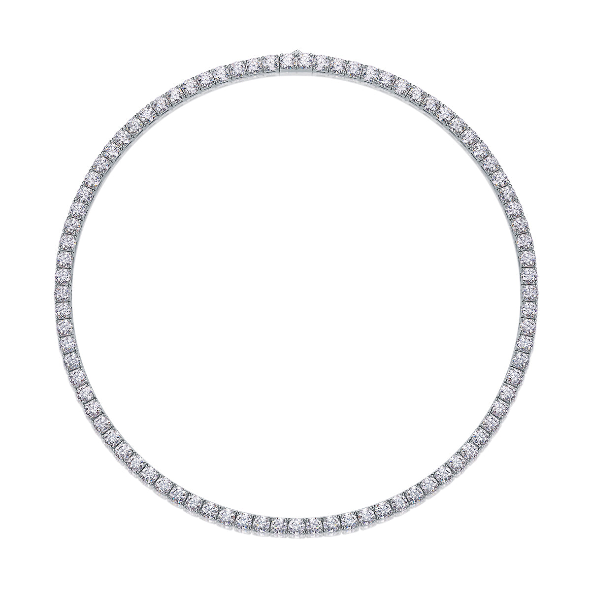 Endless Starry River Moissanite Necklace 925 Sterling Silver Platinum Plated Luxury Pendant Necklace with GRA Certificate