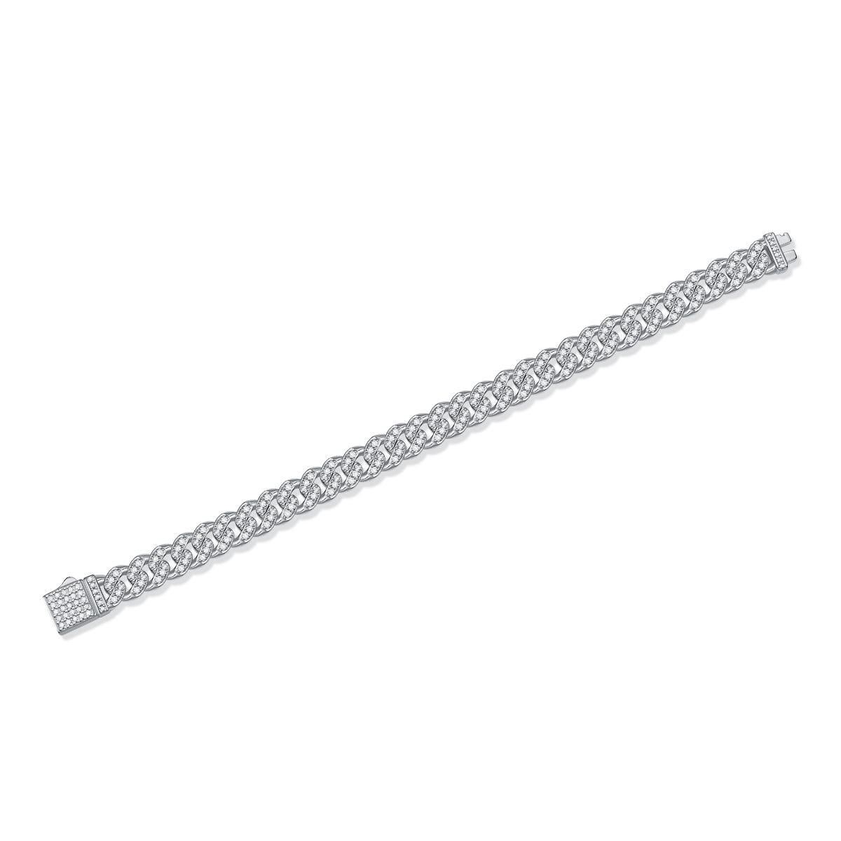 Light Of Faith - A Fashionable And Light Luxury Jewelry Silver Bracelet And Bracelet Set With Top-quality Moissanite, S925 Silver Plated Platinum