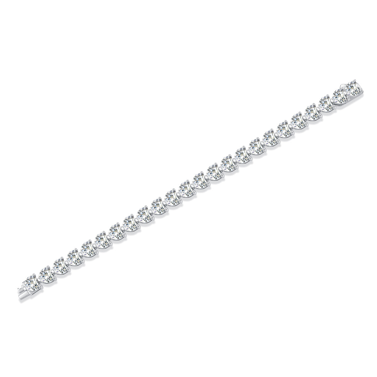 Love Daily - Luxurious And Fashionable Light Luxury Jewelry Silver Bracelet And Bracelet Set With Top-quality Moissanite, S925 Silver-plated Platinum