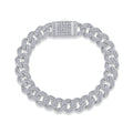 Moissanite Massif Silver Bracelet — Veyra