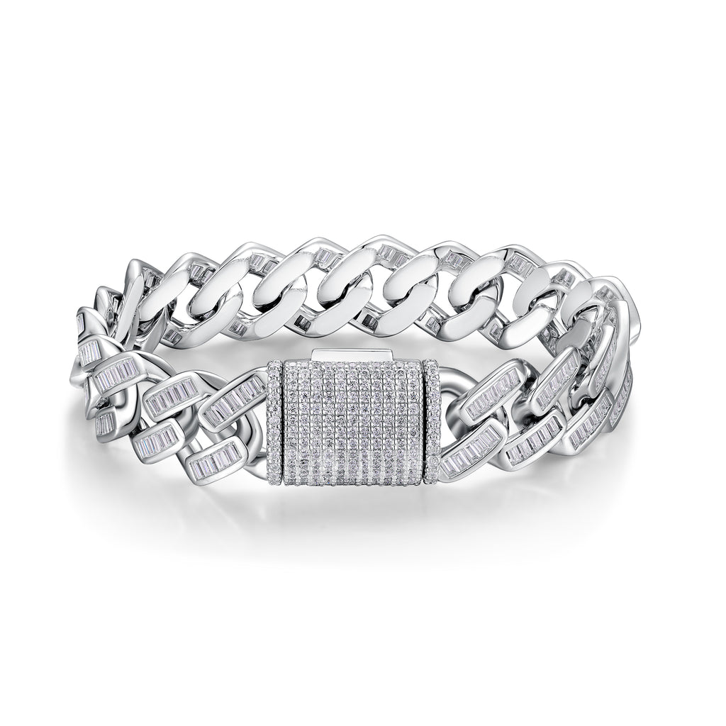 Minimalist Moissanite Bracelet 925 Sterling Silver Platinum Plated Luxury Elegant Bracelet with GRA Certificate