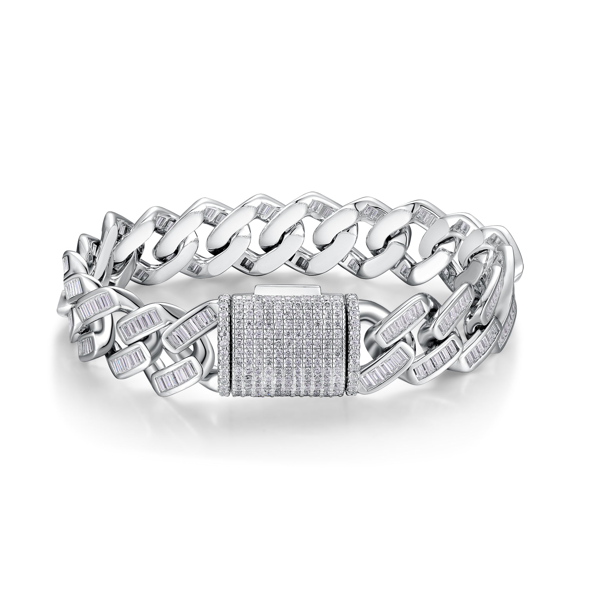 Minimalist Moissanite Bracelet 925 Sterling Silver Platinum Plated Luxury Elegant Bracelet with GRA Certificate