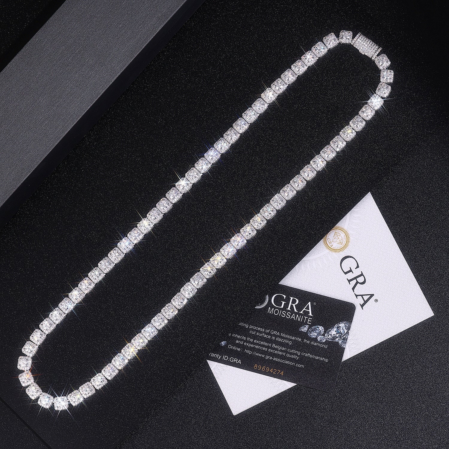 Romantic Gravity Moissanite Necklace Pendant Set Platinum Plated 925 Sterling Silver Adjustable Chain Luxury GRA Certified Jewelry