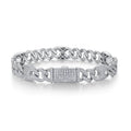 Set With Top-quality Moissanite, This Luxurious And Fashionable Light Luxury Jewelry Silver Bracelet Is Made Of S925 Silver Electroplated With Platinum