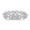 A Luxurious And Fashionable Minimalist Jewelry Bracelet Featuring Top-quality Moissanite, Made Of S925 Silver Electroplated With Platinum.