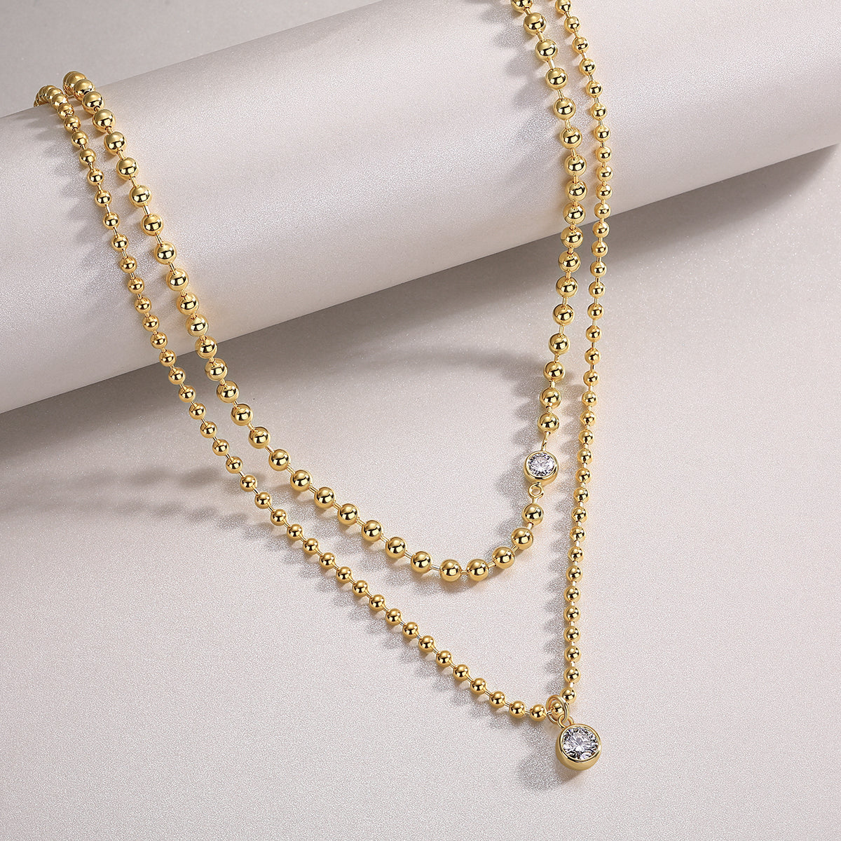 925 Sterling Silver Gold Plated Moissanite Pendant Necklace – Minimalist Luxury Diamond-Look Jewelry for Everyday Wear