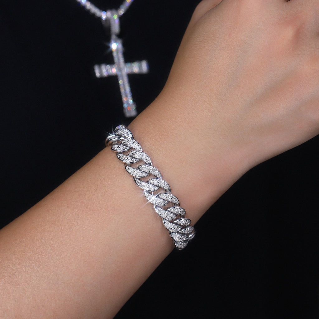 Minimalist Moissanite Bracelet 925 Sterling Silver Platinum Plated Luxury Bracelet with GRA Certificate