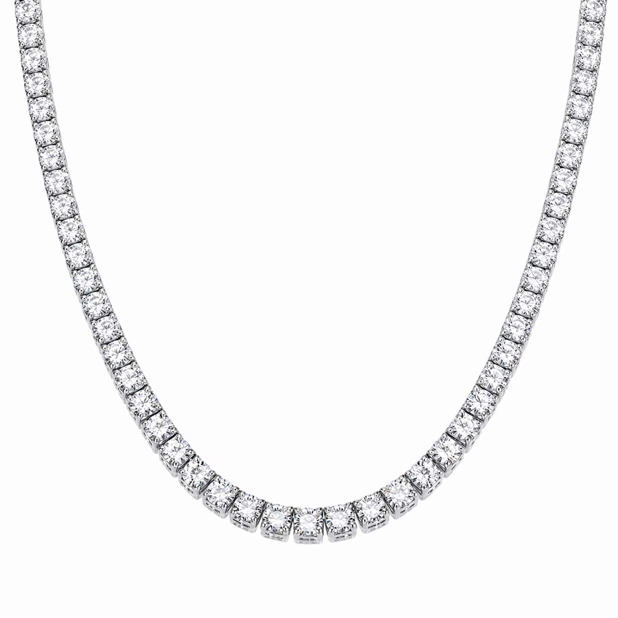 Endless Starry River Moissanite Necklace 925 Sterling Silver Platinum Plated Luxury Pendant Necklace for Women GRA Certified