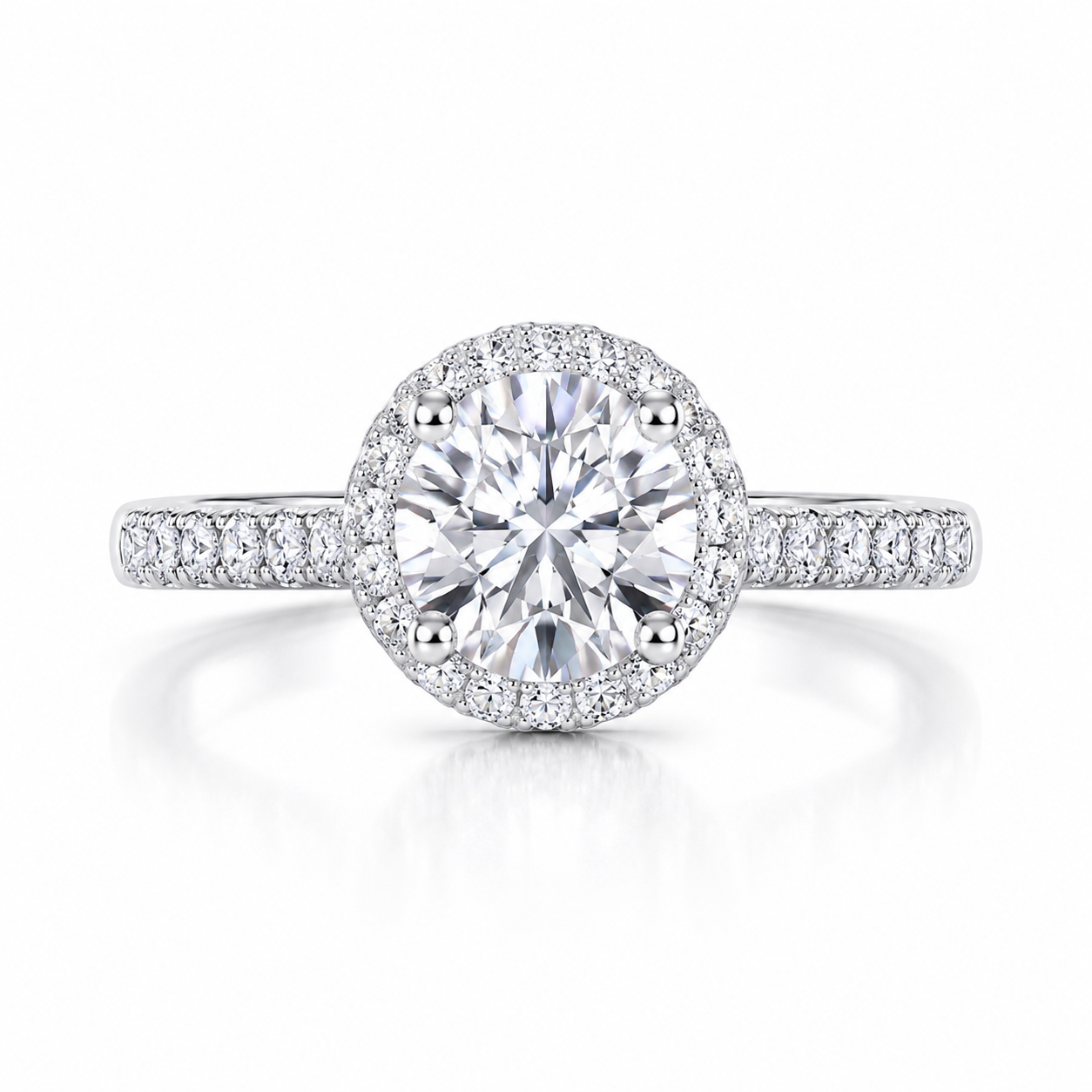 Moissanite Zenith 5 Carat Silver Ring — Lumina