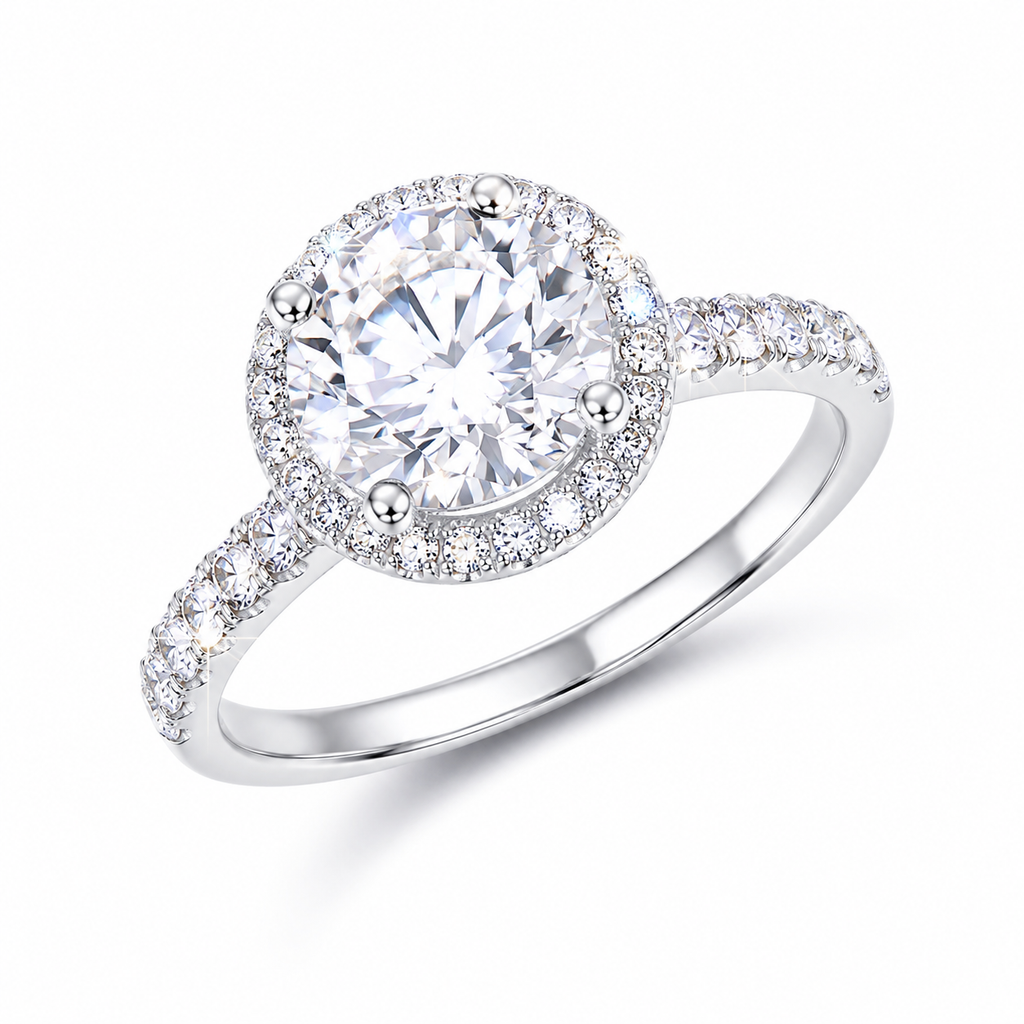 Moissanite Zenith 5 Carat Silver Ring — Lumina