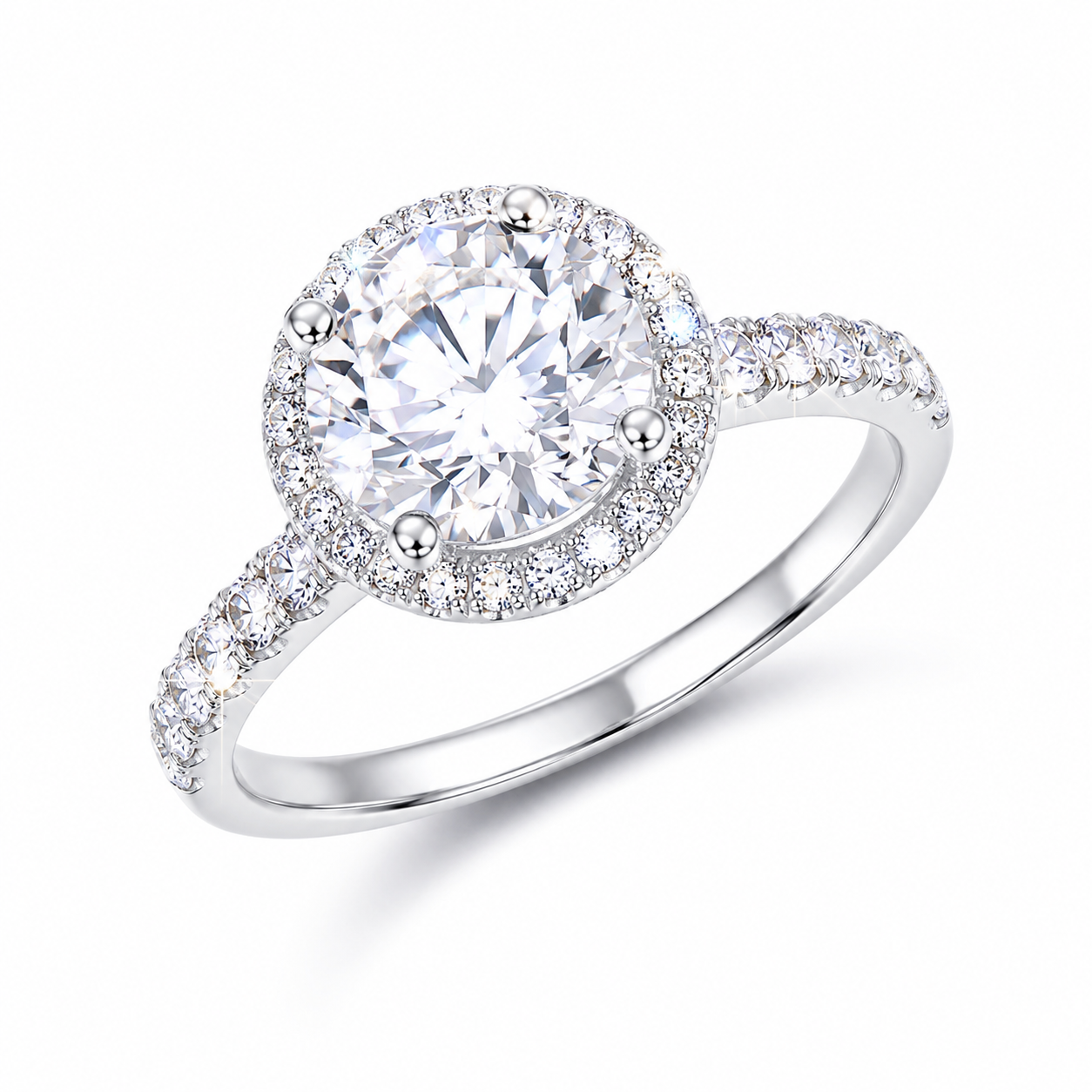 Moissanite Zenith 5 Carat Silver Ring — Lumina