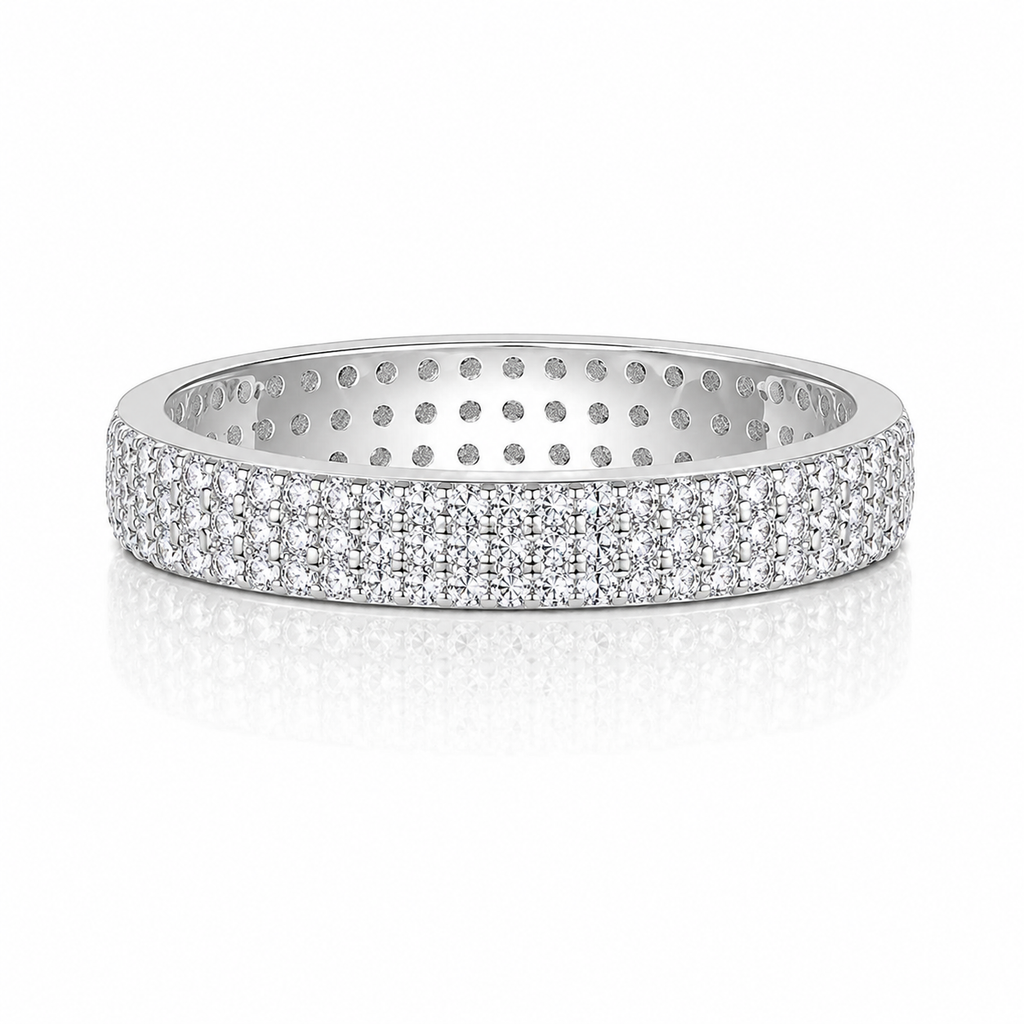 Moissanite Trinité Silver Ring — Veyra