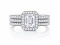 Moissanite Octave Silver Ring Set — Veyra