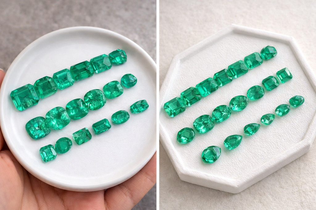 Natural Green Emerald Oval Shape – Certified Loose Precious Gemstone | High Quality Polished Emerald for Jewelry