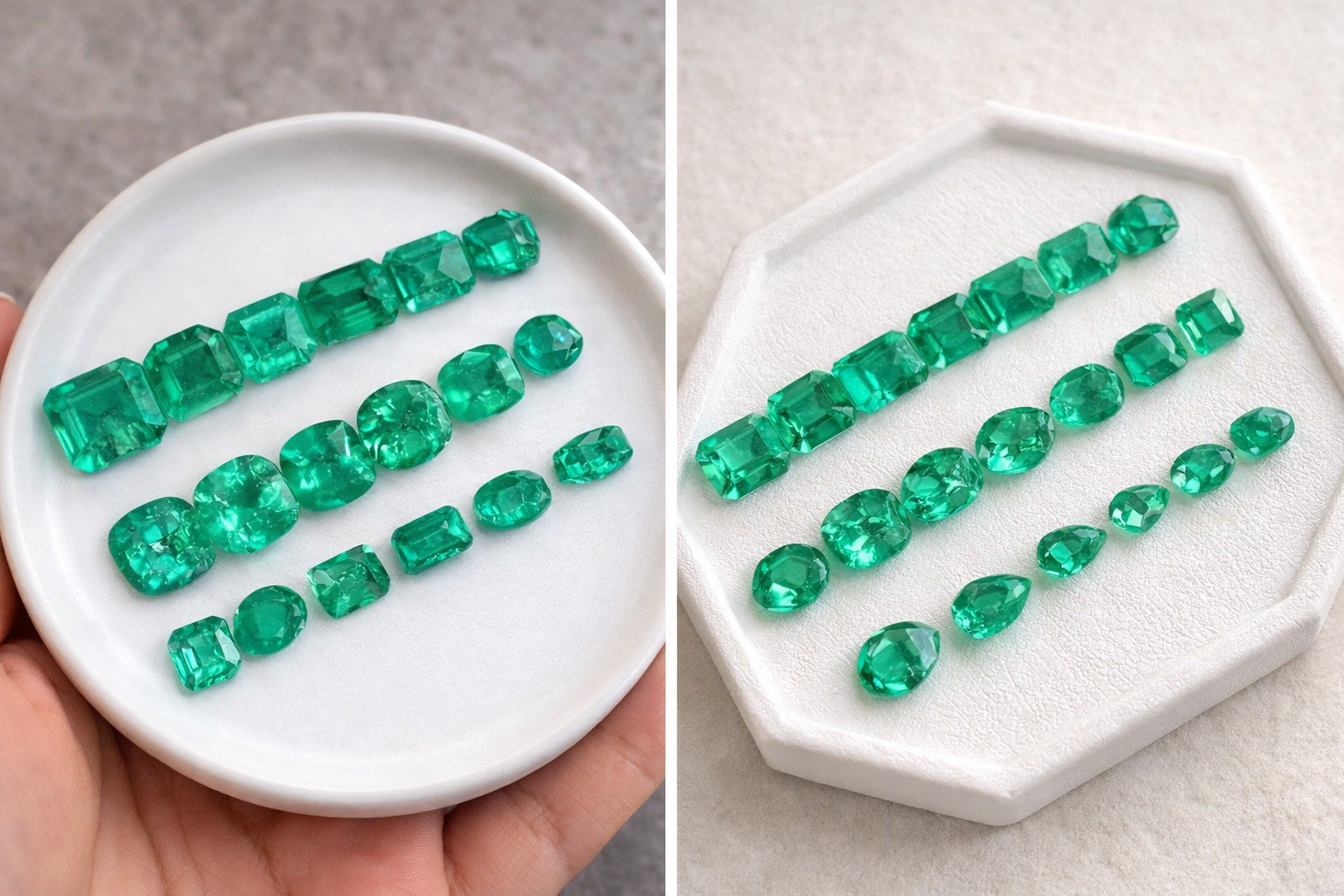 Natural Green Emerald Oval Shape – Certified Loose Precious Gemstone | High Quality Polished Emerald for Jewelry