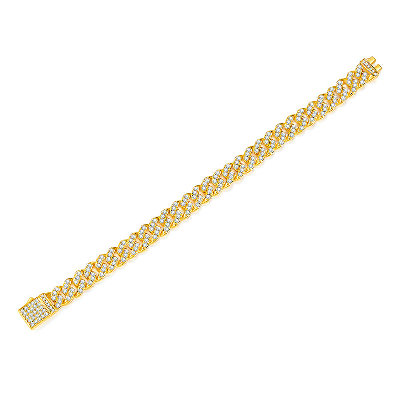 Light Of Faith - A Fashionable And Light Luxury Jewelry Silver Bracelet And Bracelet Set With Top-quality Moissanite, S925 Silver Plated Platinum