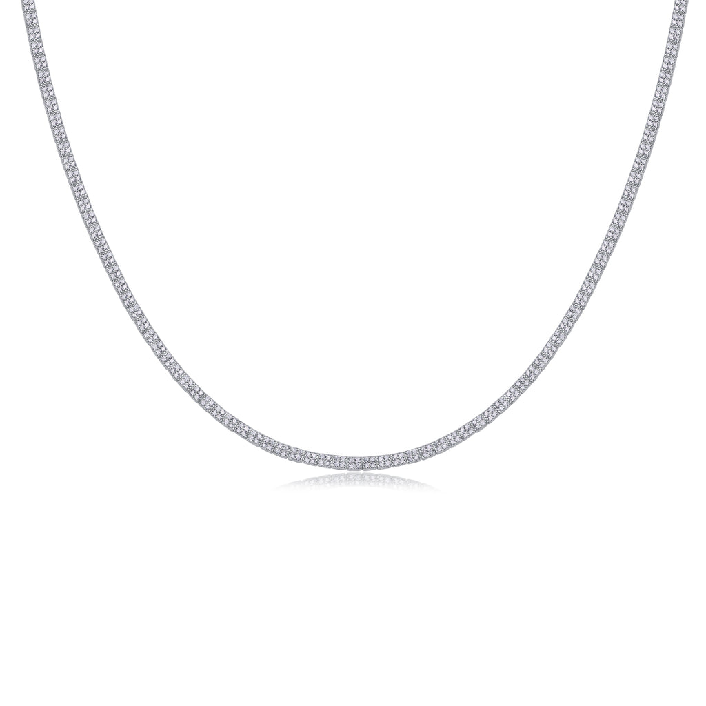 Winter Lake - Luxurious And Fashionable Light Luxury Jewelry Necklace Pendant Set With Top-quality Moissanite, S925 Silver Electroplated Platinum