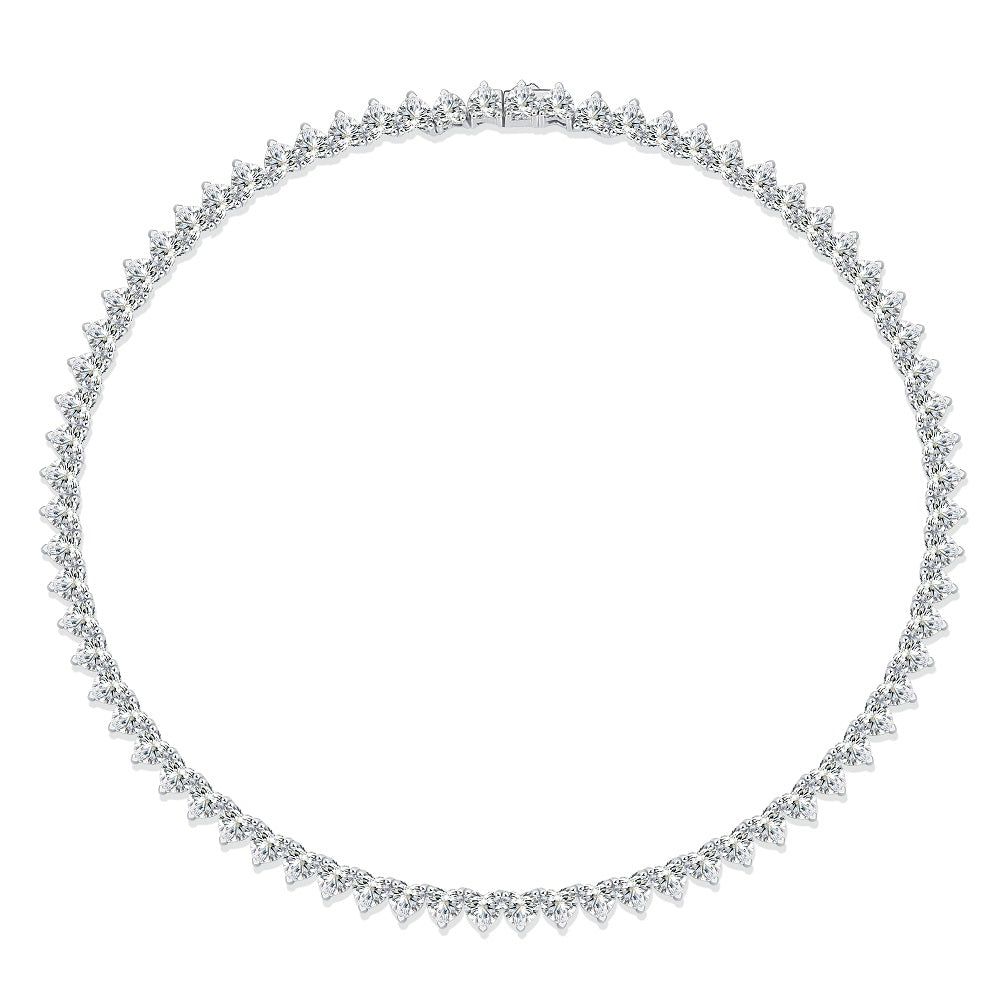 Romantic Gravity Moissanite Necklace Pendant Set 1 Carat Platinum Plated 925 Sterling Silver Luxury GRA Certified Jewelry