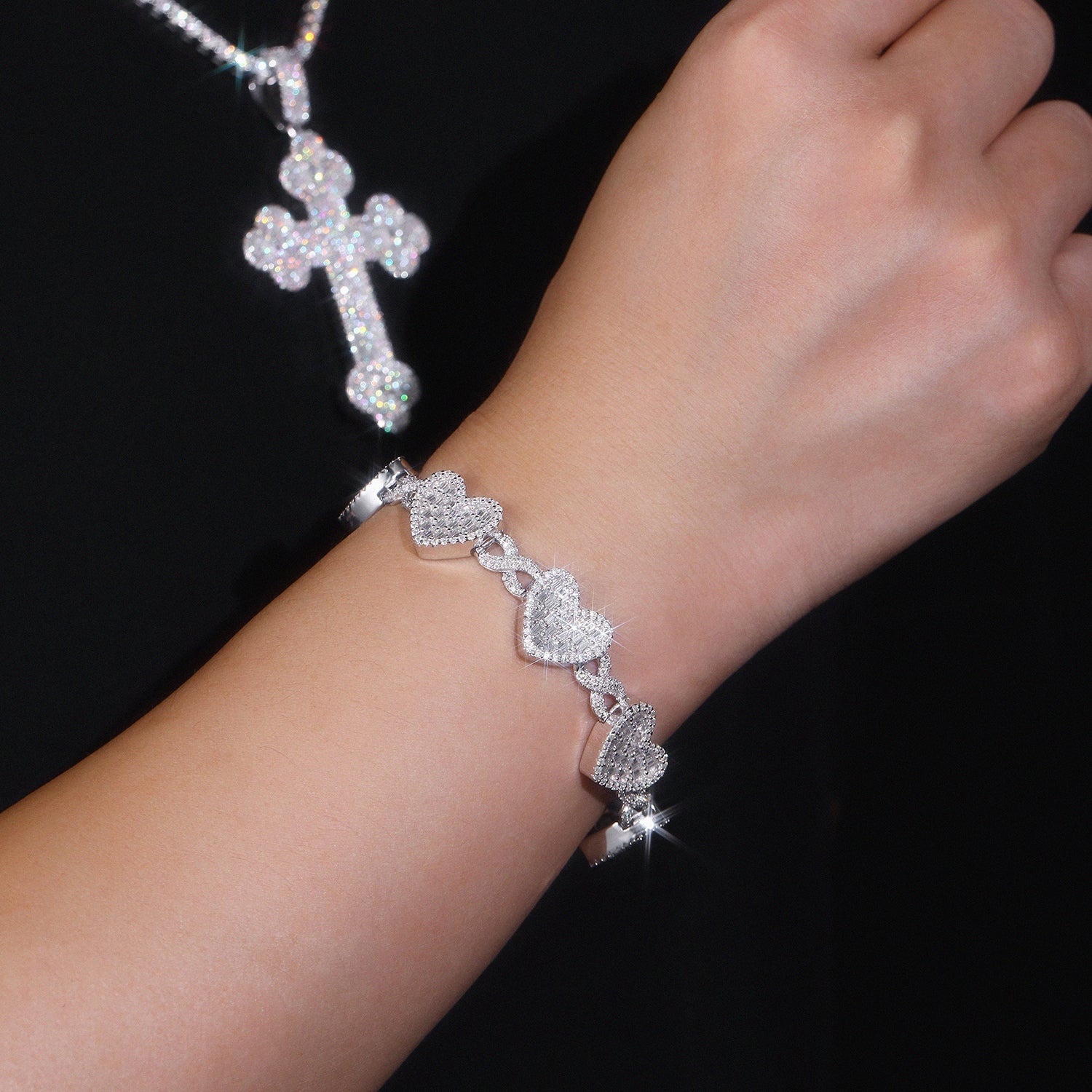 Minimalist Moissanite Bracelet 925 Sterling Silver Platinum Plated Luxury Elegant Bracelet with GRA Certificate