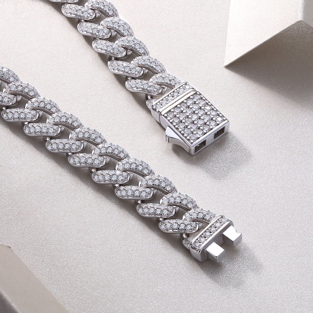 Red Glow Orange Light - A Fashionable And Light Luxury Jewelry Silver Bracelet And Bracelet Set With Top-quality Moissanite, S925 Silver Plated Platinum
