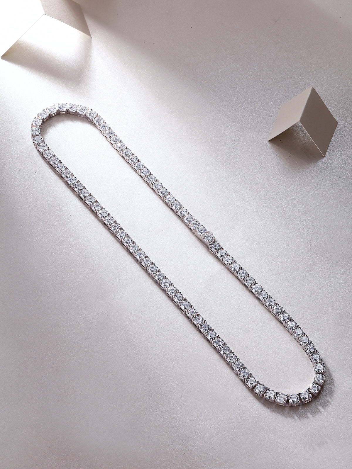 Endless Starry River Moissanite Necklace 925 Sterling Silver Platinum Plated Luxury Pendant Necklace with GRA Certificate