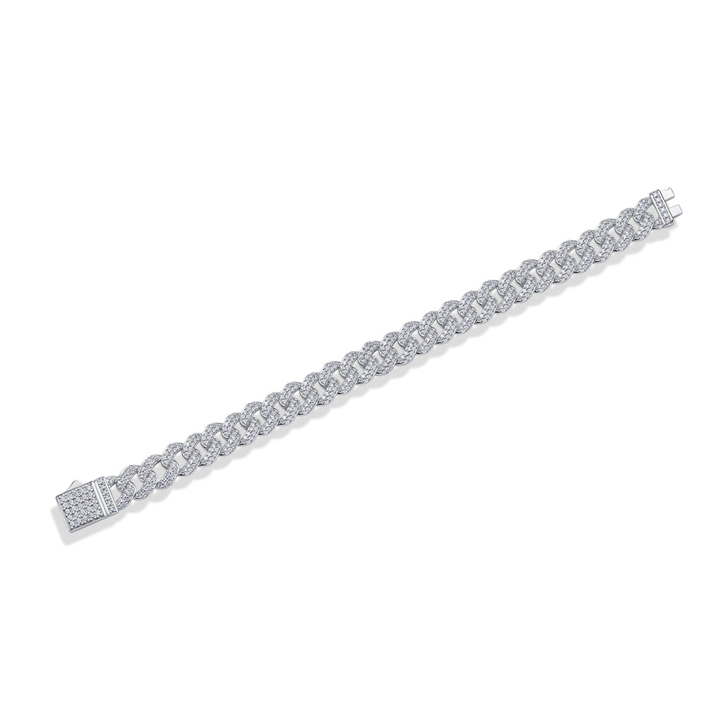 Red Glow Orange Light - A Fashionable And Light Luxury Jewelry Silver Bracelet And Bracelet Set With Top-quality Moissanite, S925 Silver Plated Platinum