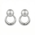 Orbe Silver Drop Earrings — Oria