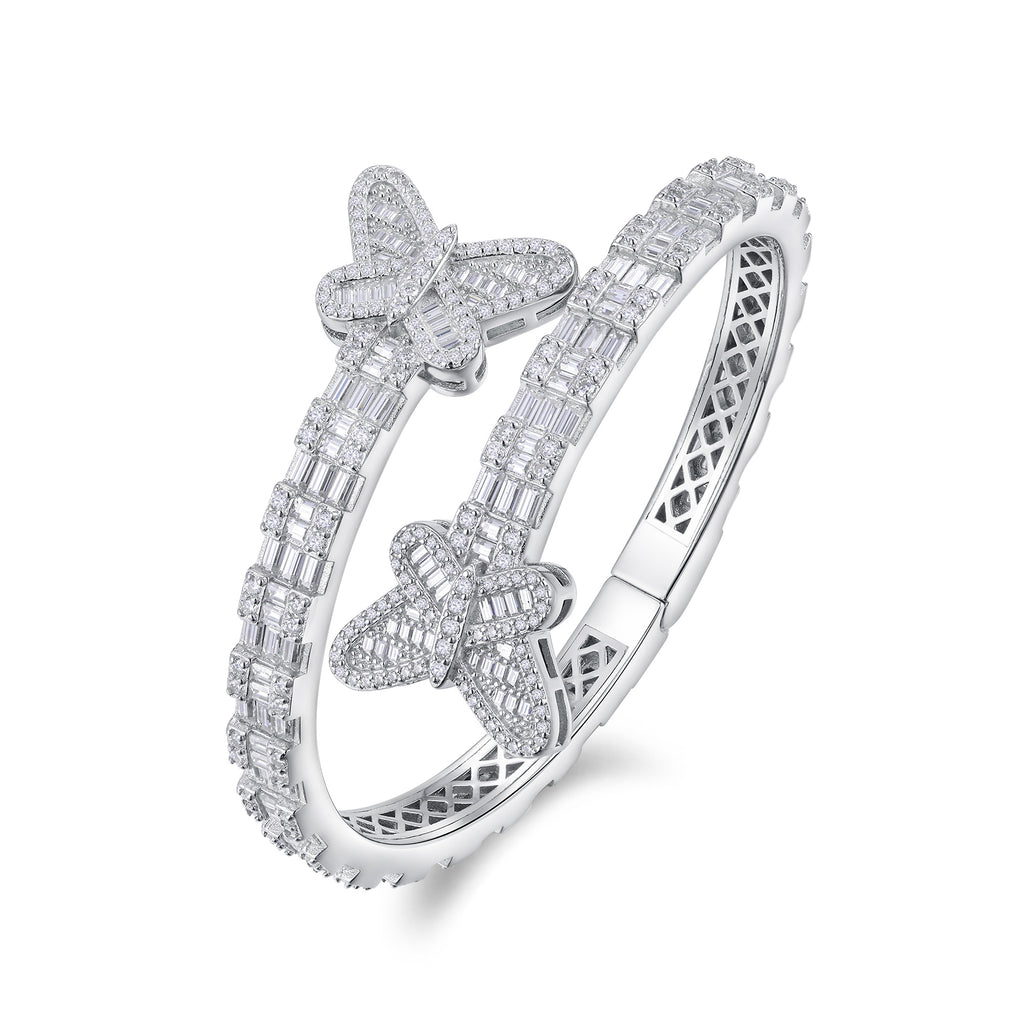 Moissanite Bracelet 925 Sterling Silver Platinum Plated Elegant Luxury Trend Bracelet with GRA Certificate